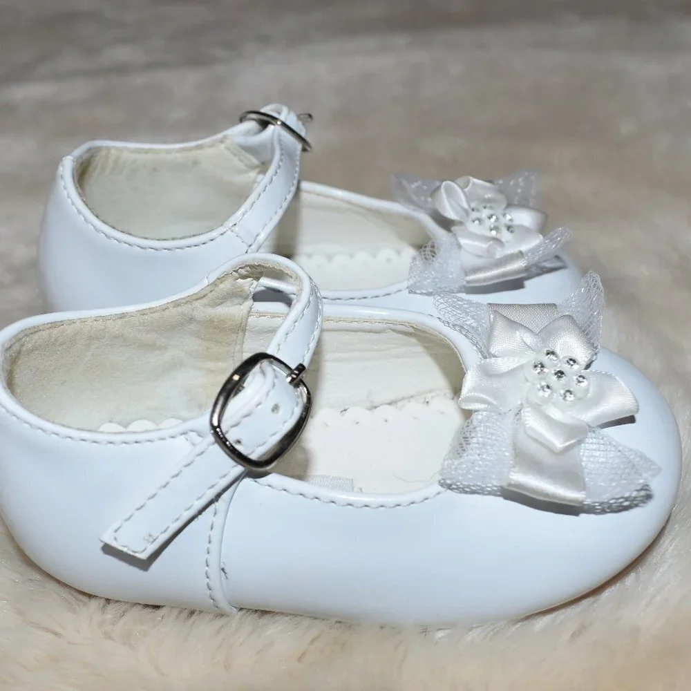 Baby Girls White Dress Shoes Size 3